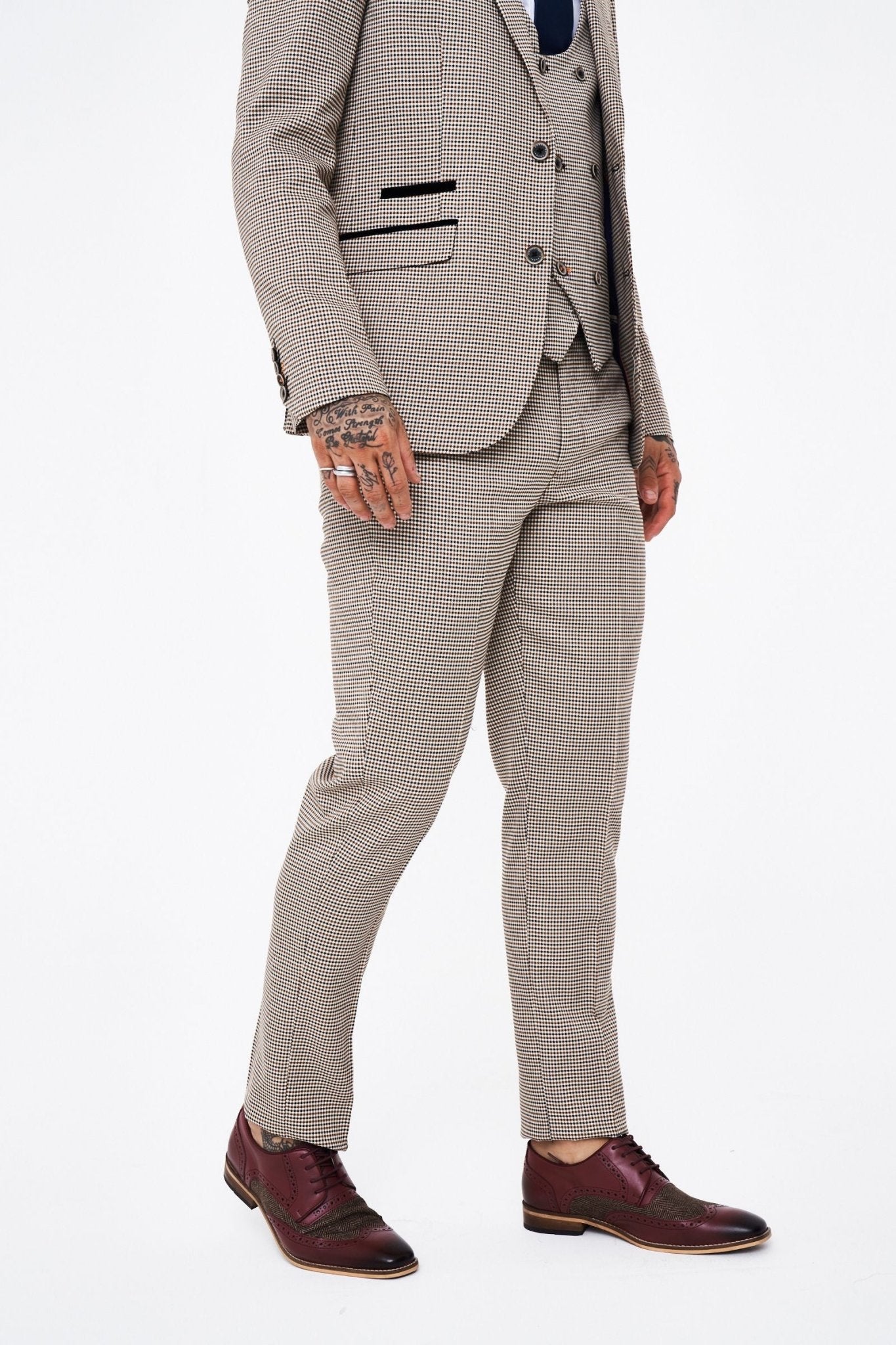 House of Cavani Elwood Houndstooth 3pcs suit